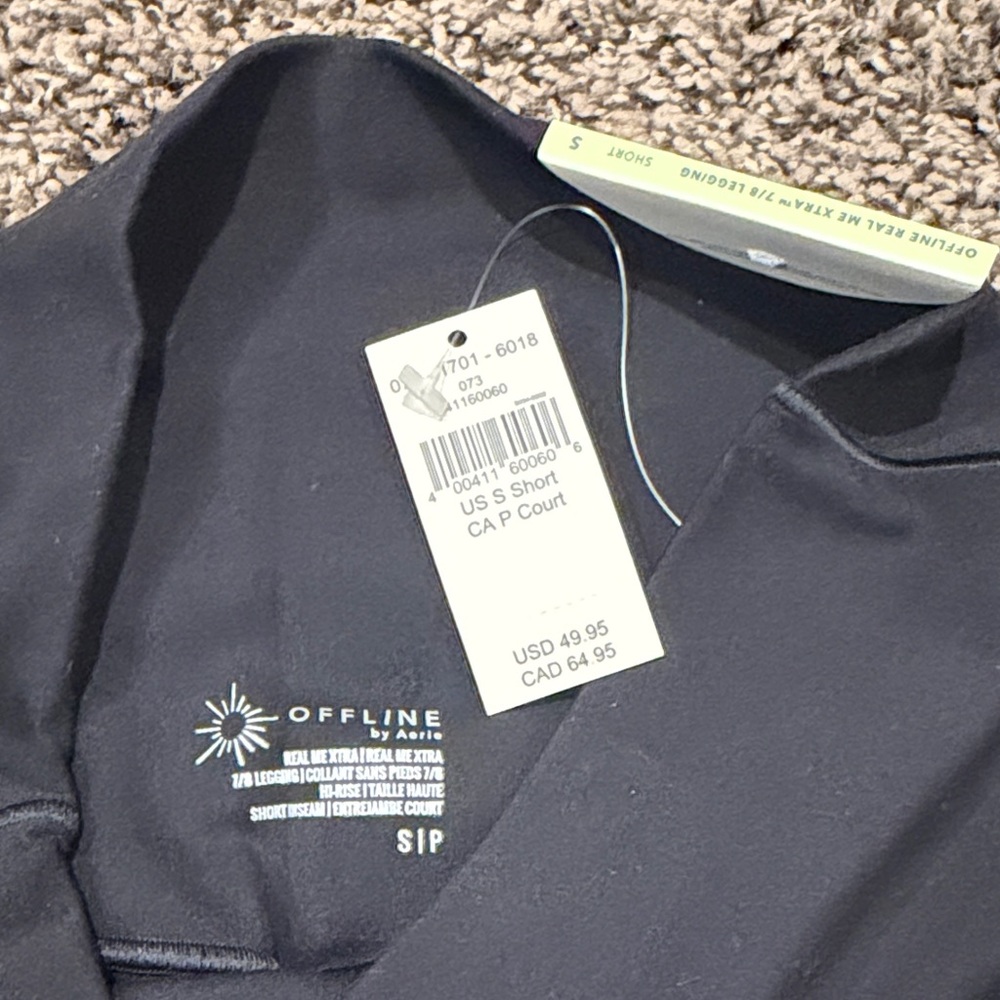 Aerie Black Leggings Small, Short